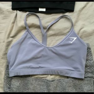 light purple gym shark bra